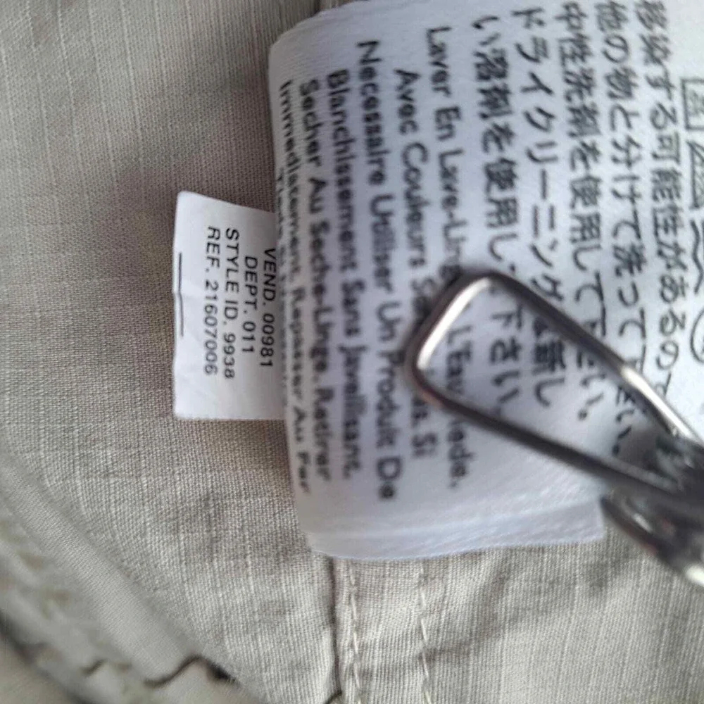 Eddie Bauer Cargo Pants Womens 10P Beige Khaki Ripstop Utility Mid Rise Casual